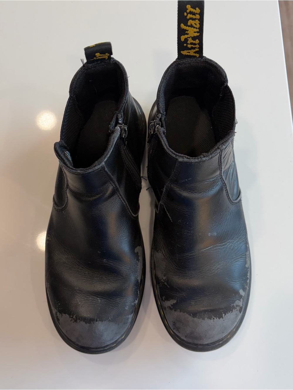 Dr. Martens 5M/6L AirWair black leather side-zip ankle boots